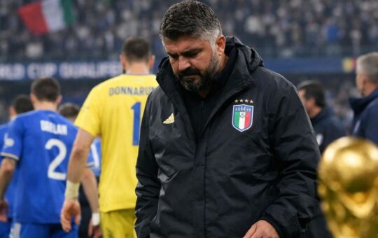 Gattuso deixa Itália após novo fracasso e amplia crise histórica da Azzurra