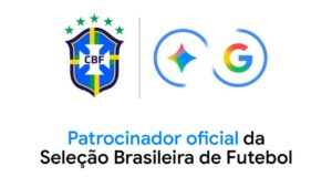 Logo do Google ao lado da camisa da Seleção Brasileira simbolizando novo patrocínio