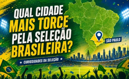 Qual cidade mais torce pela Seleção Brasileira?