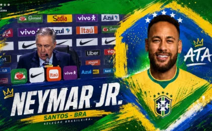 Convocação da Seleção Brasileira de Carlo Ancelotti com Neymar, Vini Jr., Raphinha, Endrick e demais jogadores chamados para o Brasil.